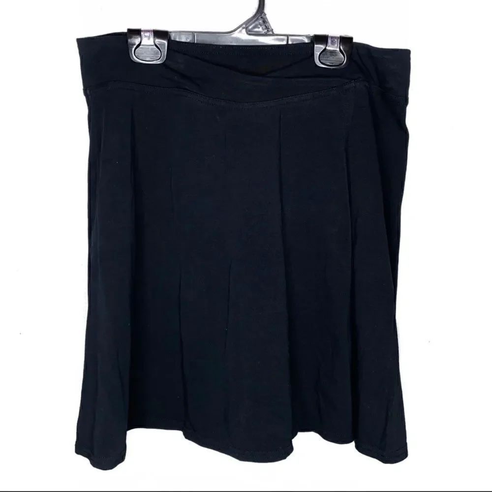 Athleta Black Tennis Skater Flare Mini Skirt S